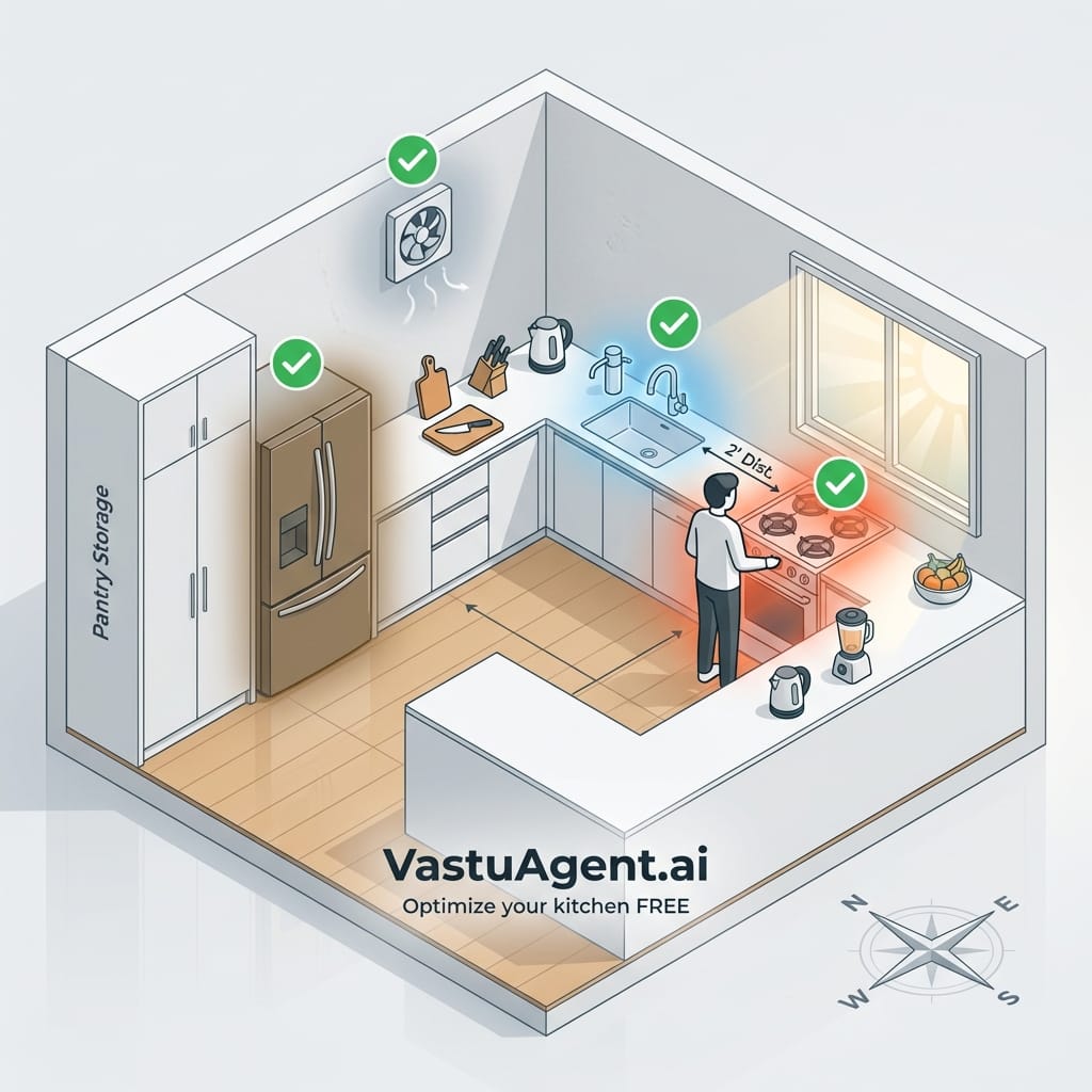 Kitchen Vastu Health by Vastuagent.ai