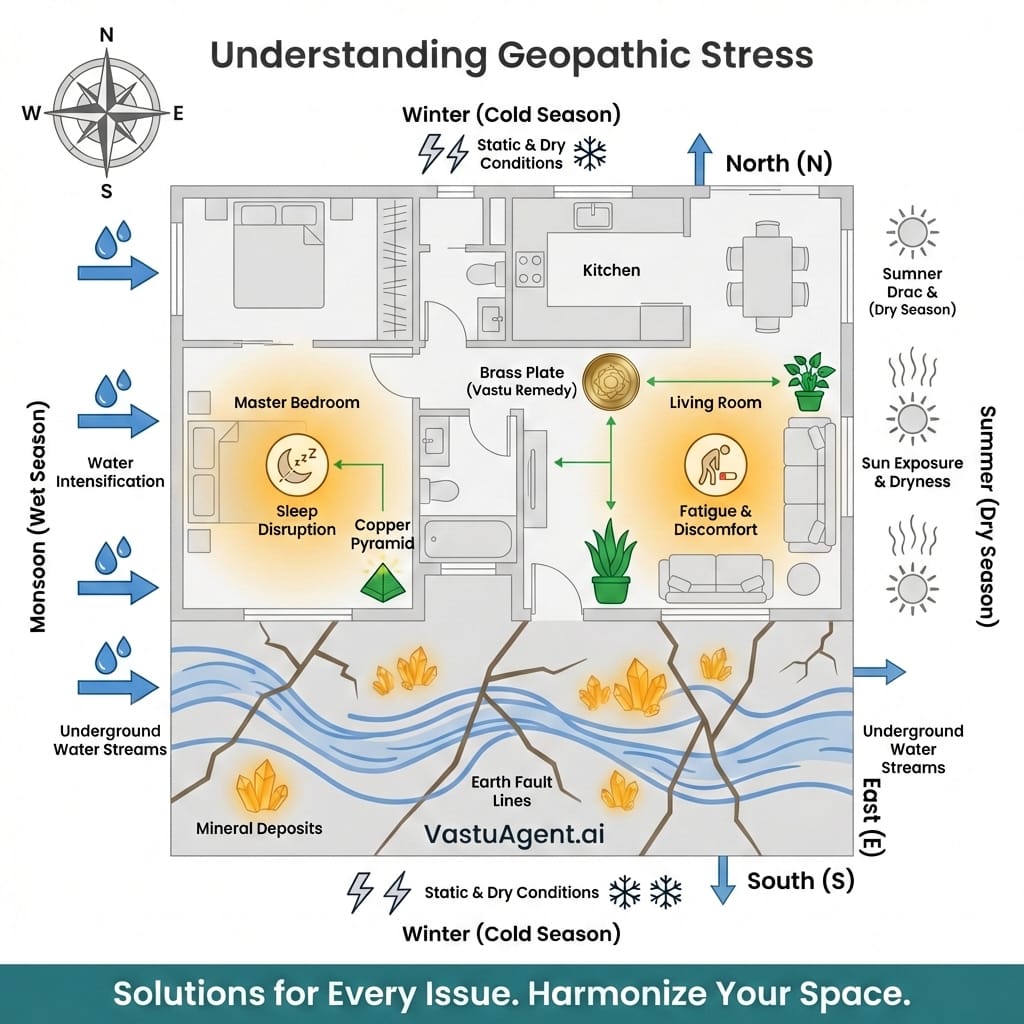 Vastu based Geopathic Stress and Seasonal Sensitivity by Vastuagent.ai
