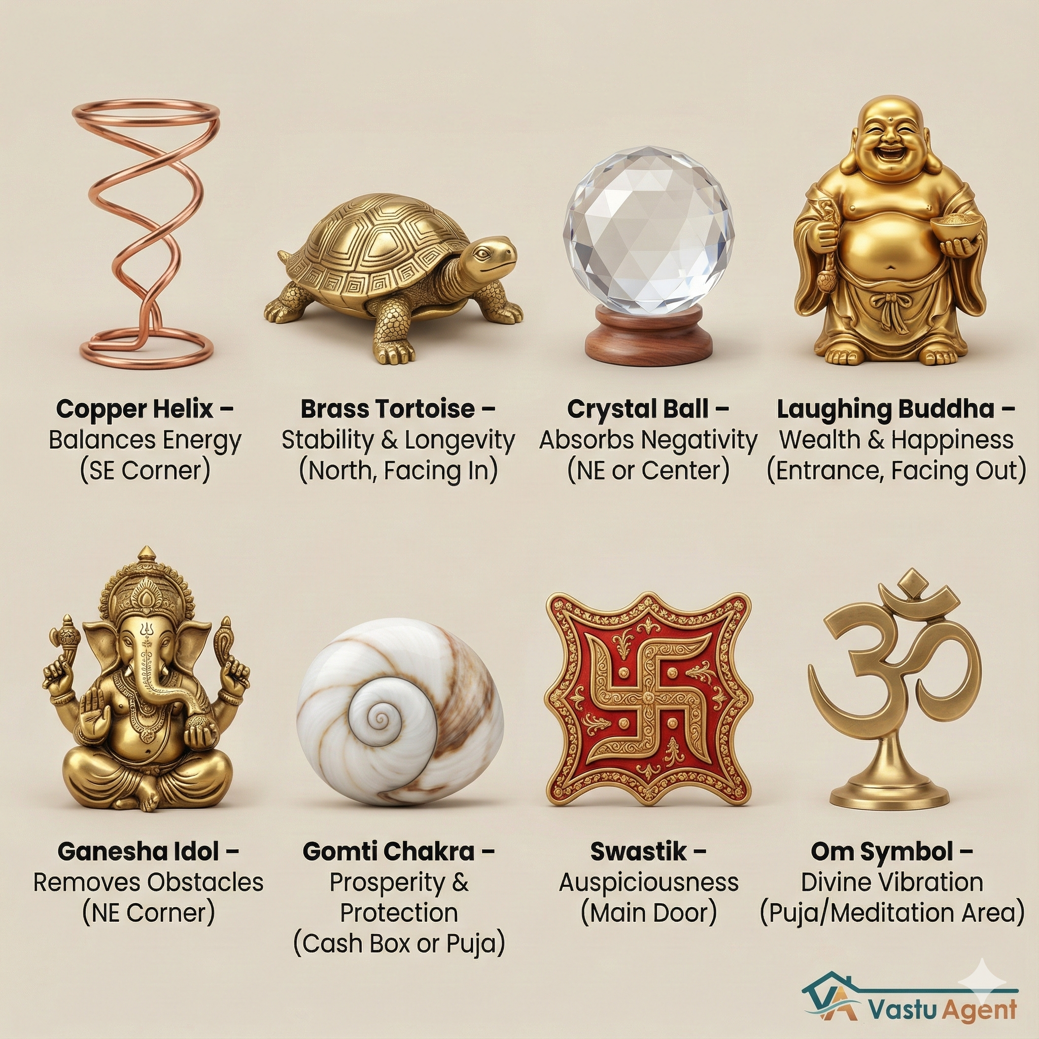 Vastu remedy items by Vastuagent.ai 