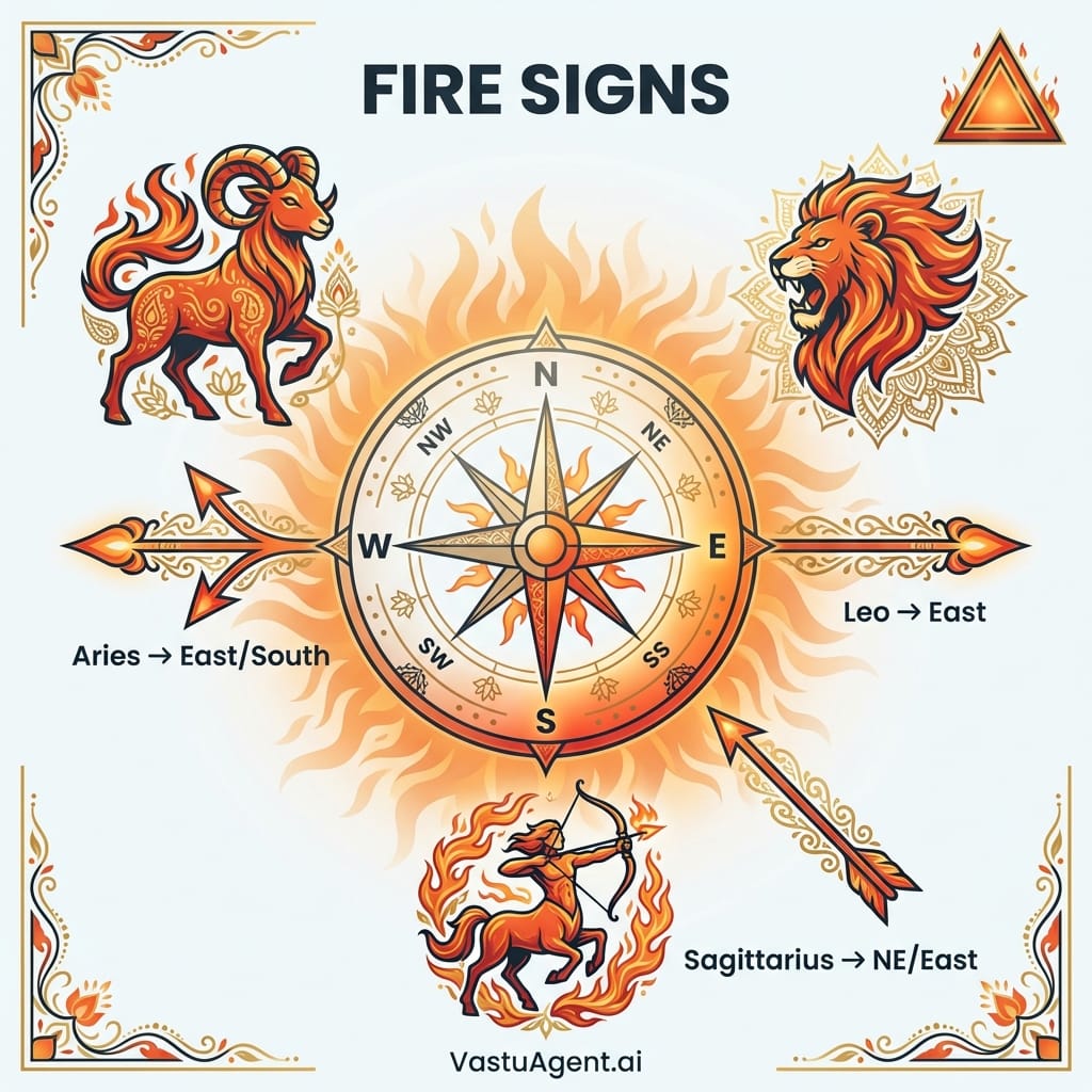 House Facing - Fire sign by Vastuagent.ai