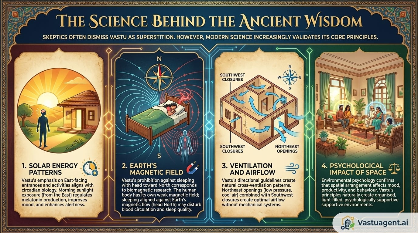 Four energy patterns of Vastu by Vastuagent.ai