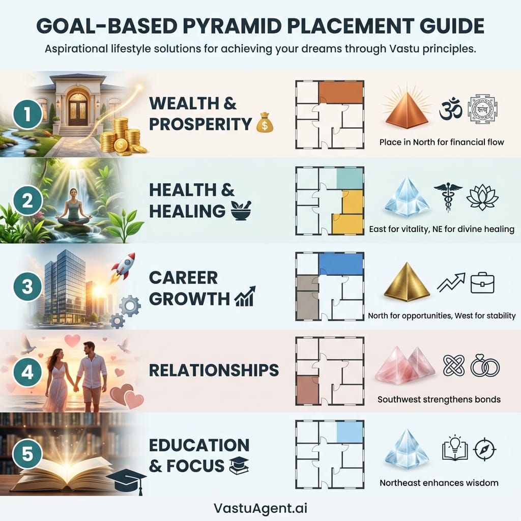 Gold Based Pyramid Placement Guide by Vastuagent.ai