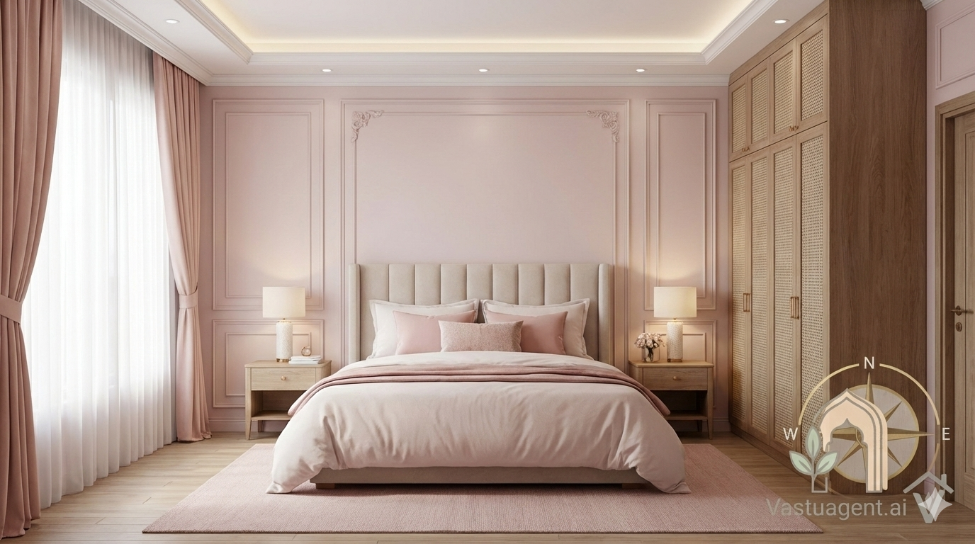 Bedroom basedon vastu guidelines by Vastuagent.ai