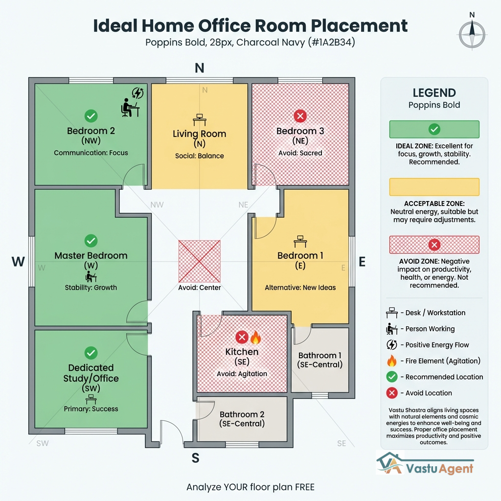 Ideal Home office placement by Vastuagent.ai