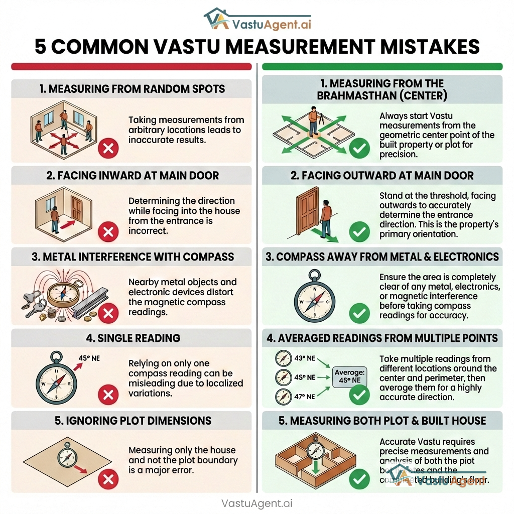 Vastu Common Mistakes When Finding House Direction by Vastuagent.ai