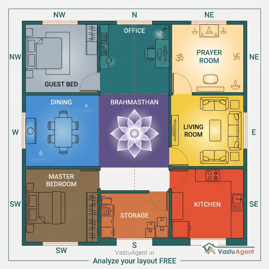 Best Vastu room placements by direction - Vastuagent.ai