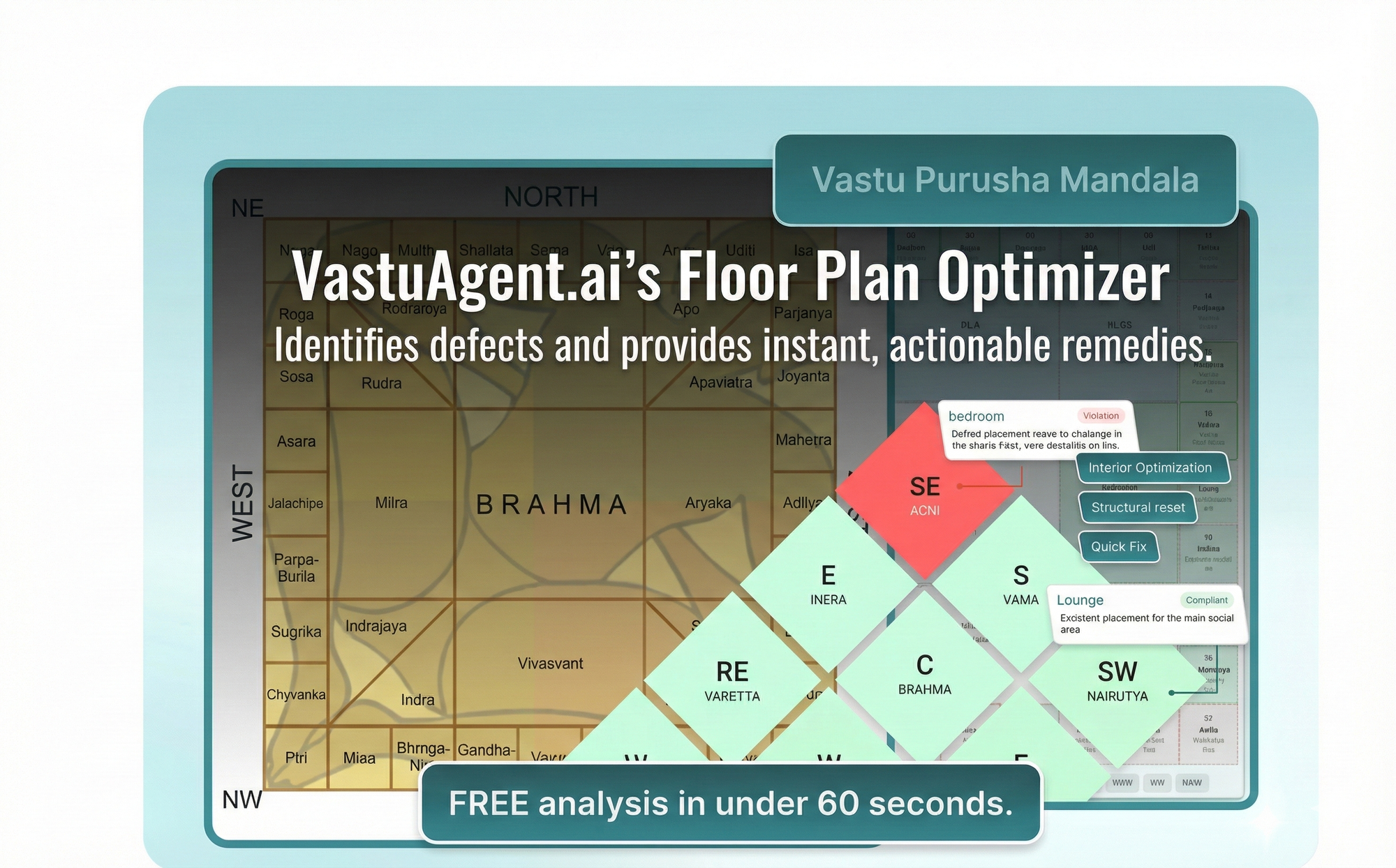 Floor plan optimizer by Vastuagent.ai 
