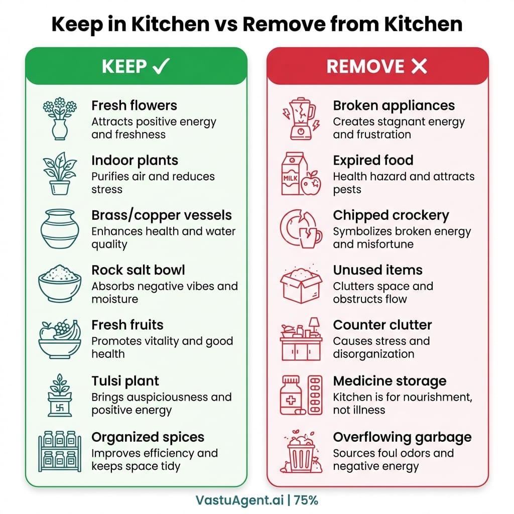 Kitchen Vastu things to keep or remove