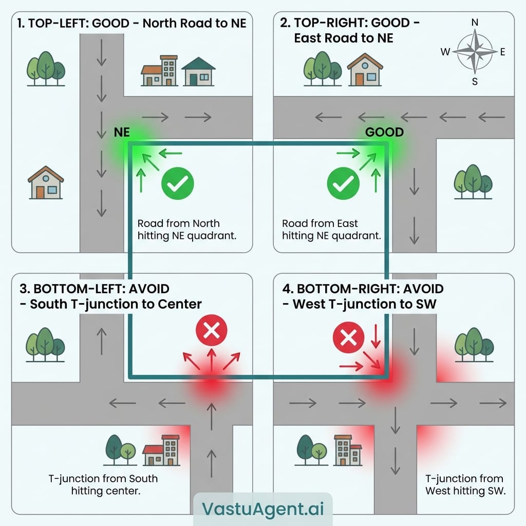 Vastu Road Positions and Veedi Shoola