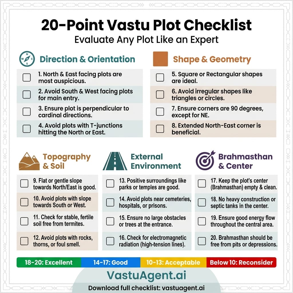Vastu Plot checklist by Vastuagent.ai