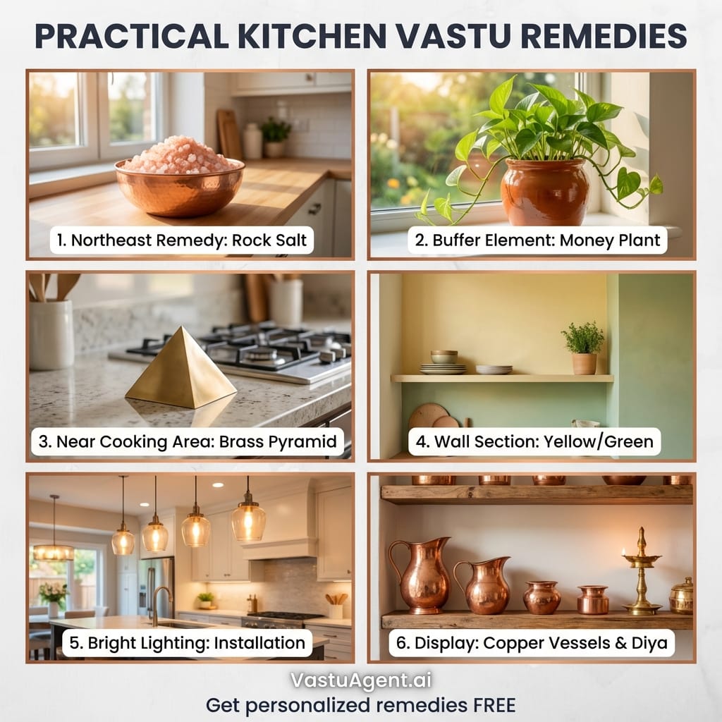 Kitchen Vastu Remedies for Common Defects by Vastuagent.ai
